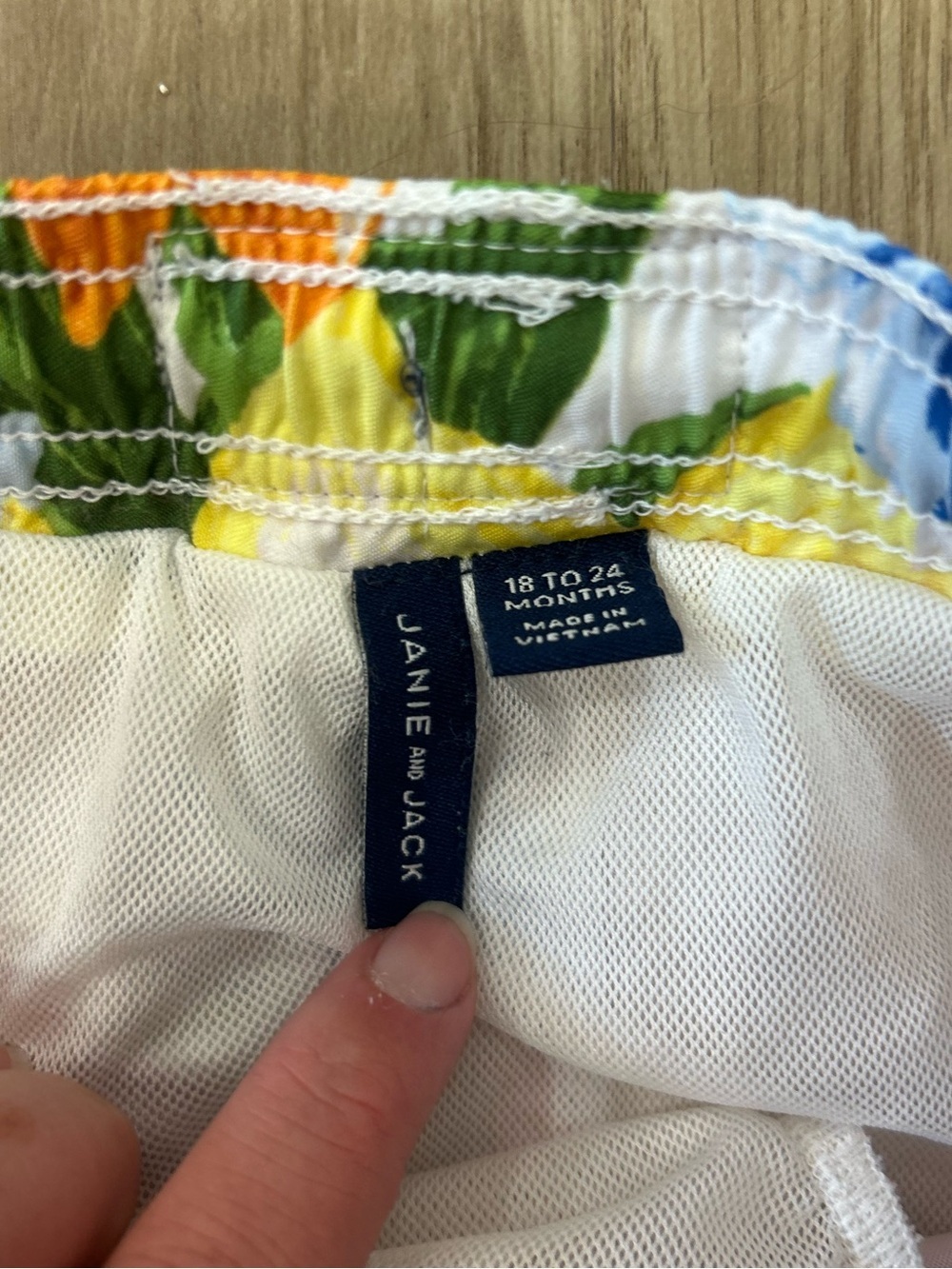 Janie & jack floral mesh lined 18-24mo swim trunks bottoms vacation beach resort - Picture 3 of 3